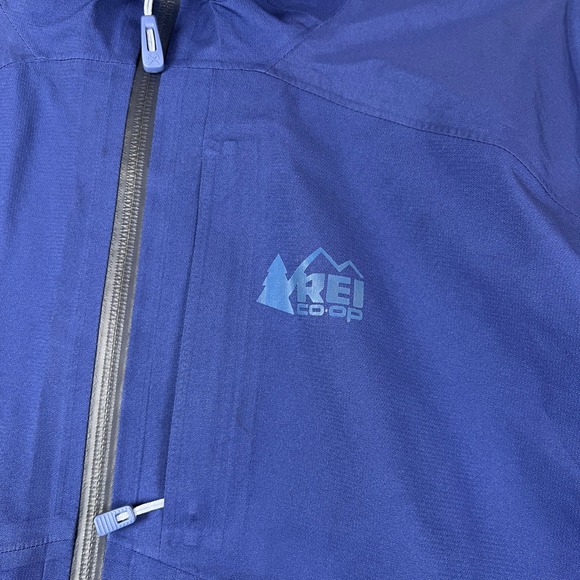 REI Co-op Teris GTX Rain Jacket Womens 2X Blue Zip GORE-TEX Waterproof Hiking - Picture 6 of 14
